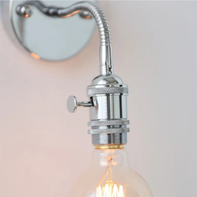 Helnys LED Wall Sconce with Pull Chain Switch and Flexible Arm