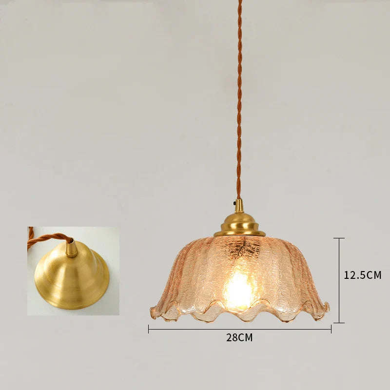 Helnys Nordic Glass LED Pendant Lamp for Coffee Bedroom Living Room