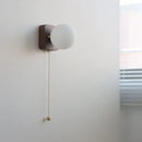 Helnys LED Walnut Wood Wall Lamp for Home and Living Room