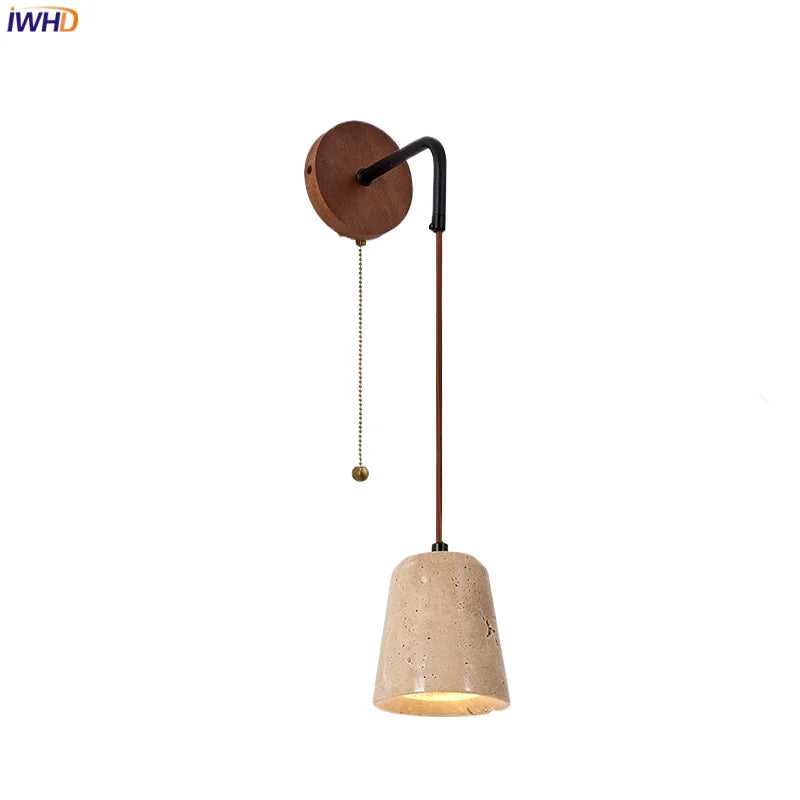 Helnys Adjustable LED Wall Sconce with Pull Chain Switch - Interior Wall Light Fixtures