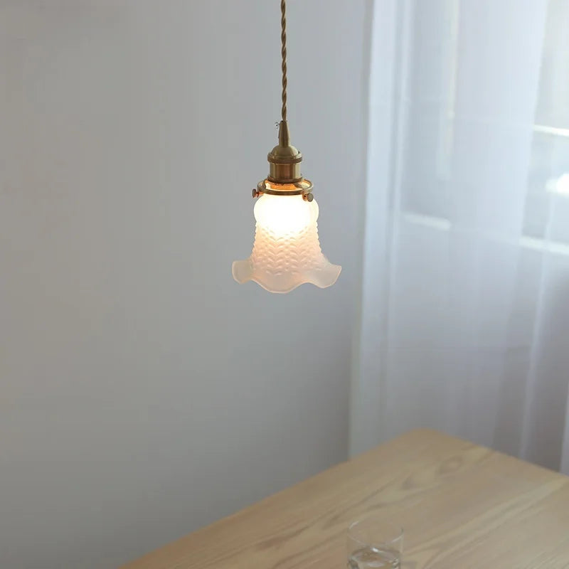 Helnys Copper Socket LED Pendant Lamp with Clear Glass Lampshade