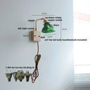 Helnys Rotatable Walnut Wood LED Wall Sconce Glass Pull Chain Switch Nordic Stair Light