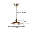 Helnys Vintage Industrial Amber Glass LED Pendant Light Fixture