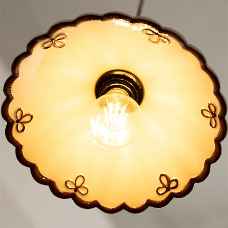Helnys Ceramic Pendant Lamp LED Hanglamp For Home Decor Dinning Living Room E27
