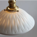 Helnys Adjustable LED Pendant Lights Ash Wood White Ceramic Nordic Hanging Lamp