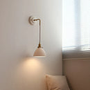 Helnys Ceramic LED Wall Sconce with Adjustable Copper Arm - Nordic Modern Style
