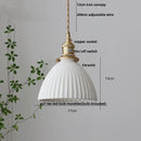 Helnys Ceramic Flower Pendant Light - Nordic Modern LED Hanging Lamp