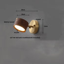 Helnys LED Wall Sconce Walnut Wood Base Modern Art Lamp