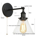 Helnys Loft LED Wall Lamp with Pull Chain Switch