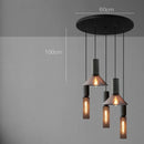 Helnys Industrial Pendant Light Cement Metal Lampshade Nordic Hanging Lamp LED