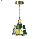 Helnys Peace Dove LED Pendant Lamp with Colorful Glass and Copper Knob Switch
