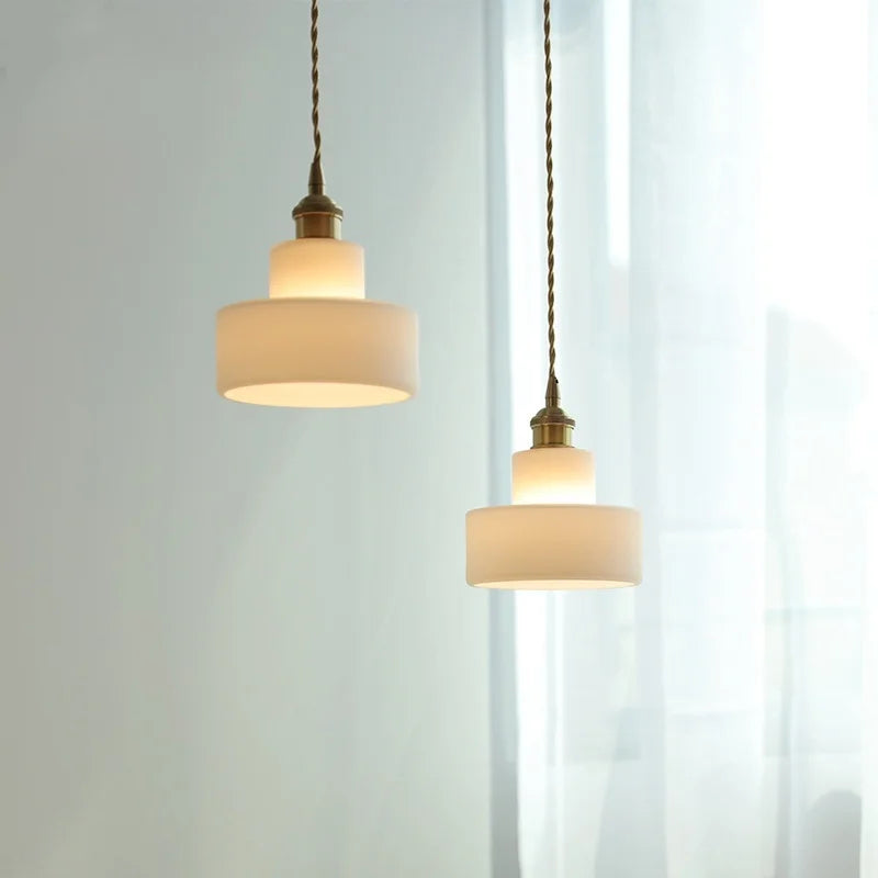 Helnys Double Glass LED Hanging Lamp - Modern Nordic Pendant Lights