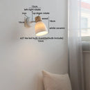 Helnys Glass Wall Lamp Sconce Bedroom Bathroom Light