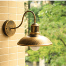 Black Rustic Gooseneck Wall Sconce for Patio & Garage by Helnys