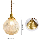 Helnys Clear Glass LED Pendant Light - Copper Nordic Modern Hanging Lamp