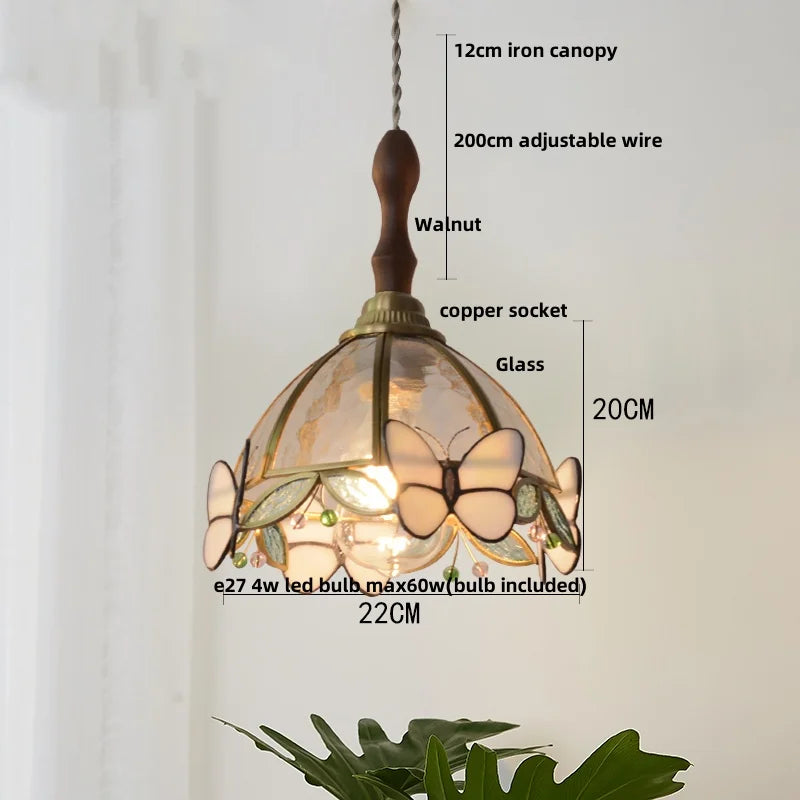 Helnys Luxury Glass Flower LED Pendant Lights - Modern Nordic Style
