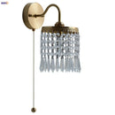 Helnys Crystal LED Wall Sconce Brass Mirror Light
