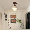 Helnys Vintage Yellow Travertine Ceiling Light with PMMA Lampshade