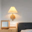 Helnys Wooden Wall Light Paper Umbrella LED Wall Lamp Sconce - Home Decor Fixture