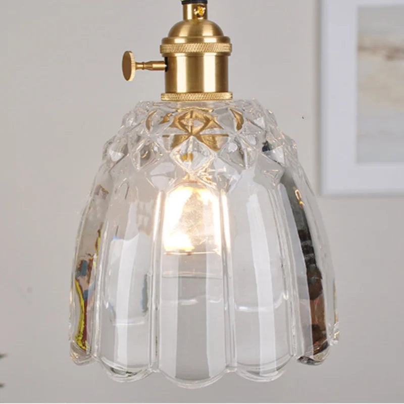 Helnys Clear Glass LED Pendant Lamp - Nordic Modern Minimalism Hanging Light
