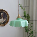 Helnys Nordic Milky Yellow Glass LED Pendant Lights for Home Indoor Lighting