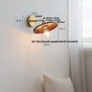 Helnys Nordic Ash Wood LED Wall Lights Rotate Pull Chain Switch