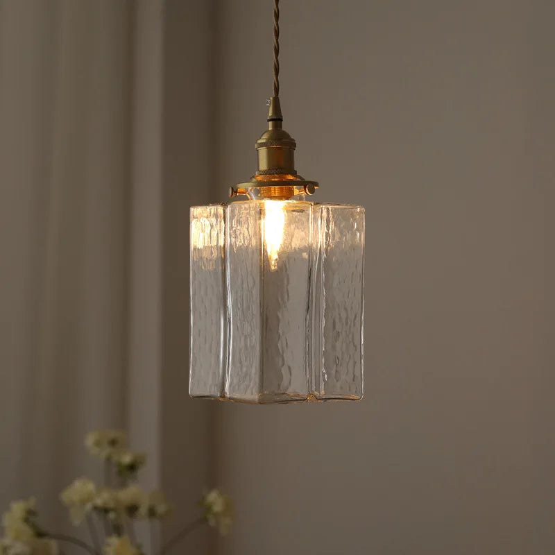 Helnys Glass LED Pendant Lights with Knob Switch - Japanese Style Home Lighting