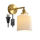Helnys Ceramic LED Wall Lamp with Pull Chain for Bedroom Bathroom Mirror