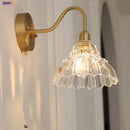 Helnys Modern Brass LED Wall Lights with Pull Chain Switch