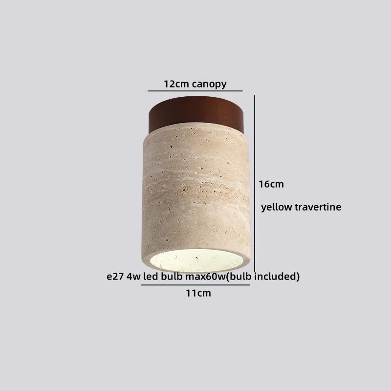 Helnys Yellow Travertine LED Ceiling Light: Nordic Modern Glass Ball Ceiling Lamp