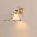 Helnys Copper LED Wall Light Fixture with Pull Chain Switch