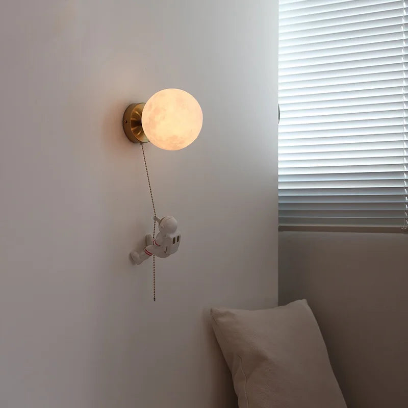Helnys Nordic LED Wall Lamp Kids Room Living Room Decor Stair Light Fixture