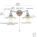 Helnys 2-Head LED Wall Sconce with Pull Chain Switch for Home, Coffee Bar, Bathrooms