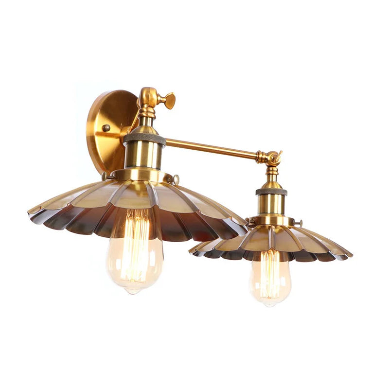 Helnys Vintage LED Wall Lamp Iron Industrial Style Loft Wandlamp