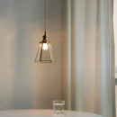 Helnys Clear Glass LED Pendant Light - Wire Adjustable Nordic Modern Decor Hanging Lamp