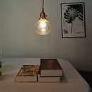 Helnys Clear Glass LED Pendant Light Fixtures for Study Kitchen Restaurant Stairs