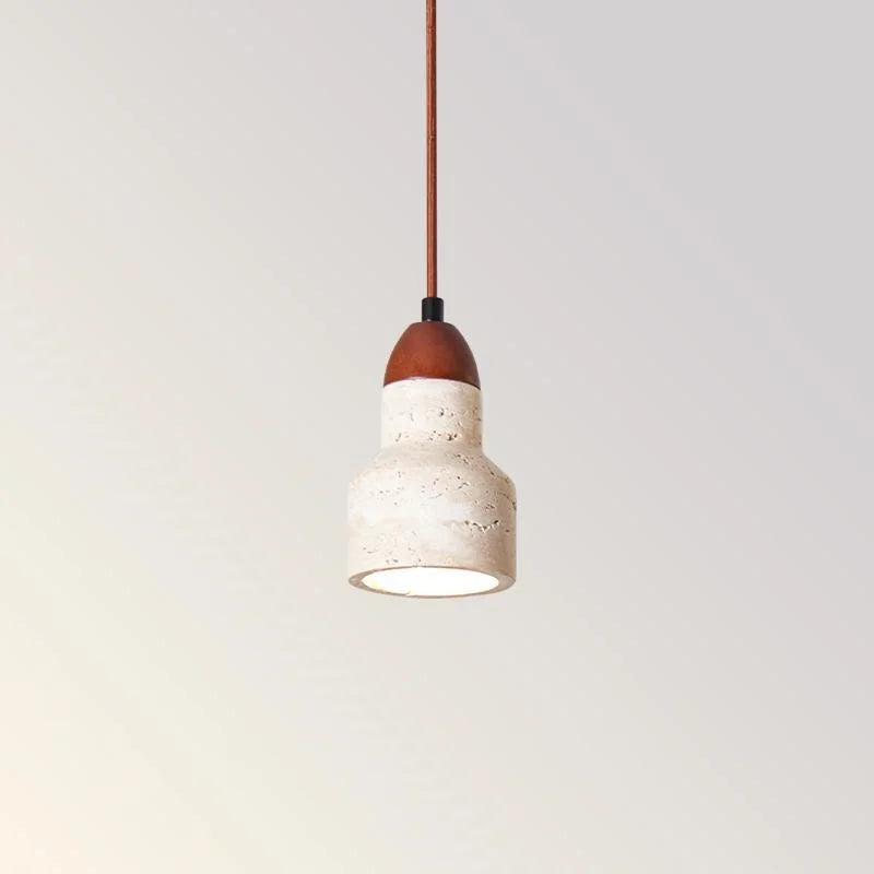 Helnys Yellow Travertine LED Pendant Lamp Modern Nordic Hanging Lights Industrial Style