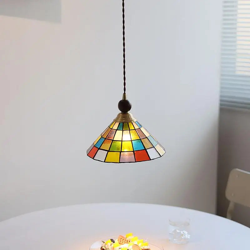 Helnys Glass Pendant Lights: Modern Nordic LED Kitchen Fixtures, Walnut Wood Hallway Bedside Lamps