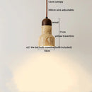 Helnys Wood Stone LED Pendant Light Scandinavian Hanging Lamp Fixture