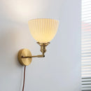 Helnys Ceramic LED Wall Sconce for Home Living Room Bedside Decor