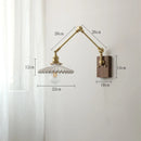 Helnys Nordic Ceramic Wall Lamp with Pull Chain Switch, LED Living Room Bedroom Light