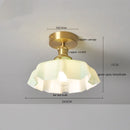 Helnys Milky Glass LED Ceiling Lamp Modern Indoor Lighting for Home and Living Room