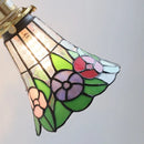 Helnys Flower Glass LED Wall Sconce Pull Chain Switch Rotatable Lamp