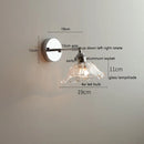 Helnys Clear Glass Silver LED Wall Sconce Iron Arm Adjustable E26 E27 Socket