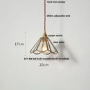 Helnys Glass Pendant Light Fixture Copper Socket LED Dining Room Restaurant Lamp