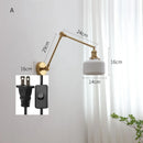 Helnys Copper Swing Arm LED Wall Sconce Up Down Nordic Modern Wandlamp