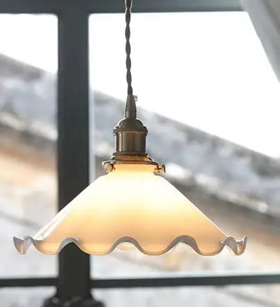 Helnys Big Glass Pendant Lights for Bedroom Dinning Living Room