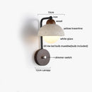 Helnys Dimmer Switch LED Wall Sconce Yellow Travertine Light Fixtures