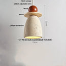 Helnys Modern LED Pendant Lamp Cement Wood Hanging Light