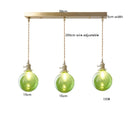 Helnys Wood LED Pendant Lamp Nordic Copper Glass Hanging Light